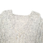 Womens Cream Unbranded Knit Chunky Cable V Neck Jumper
