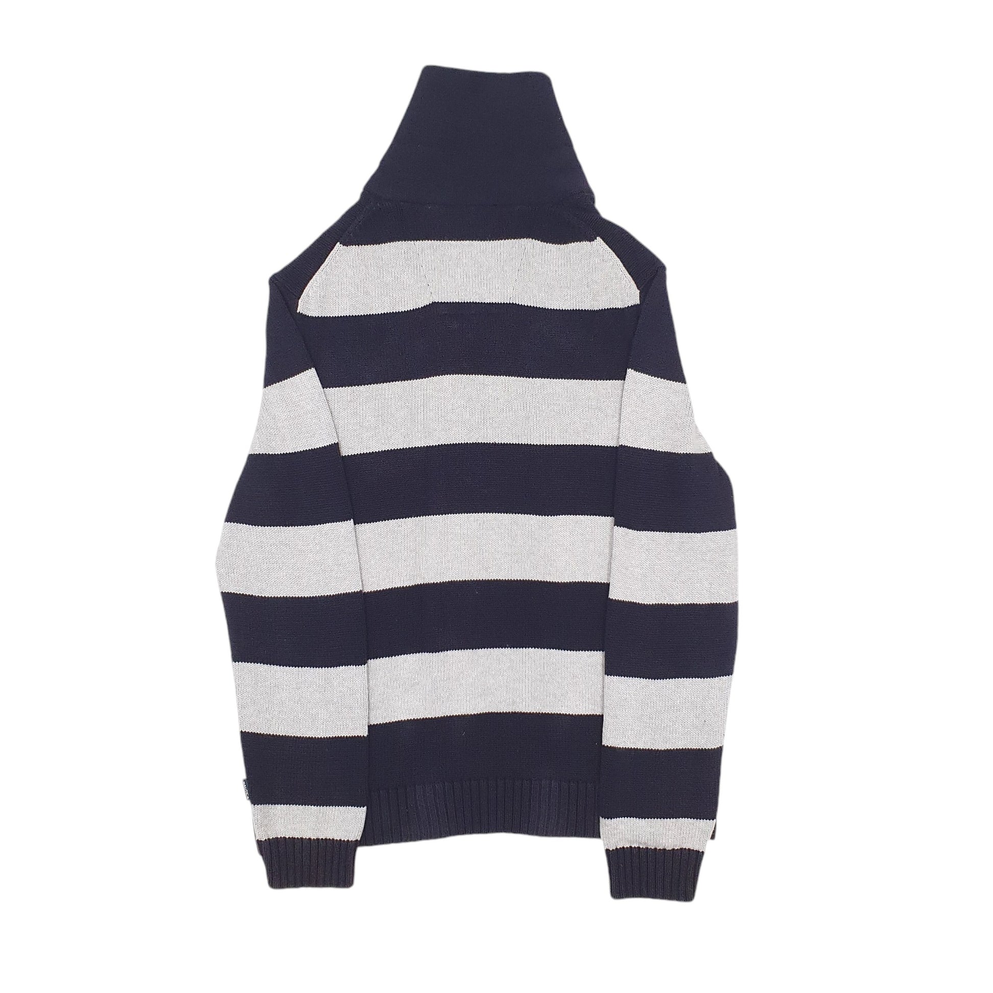 Mens Grey Nautica Knitwear Shoal Neck Jumper