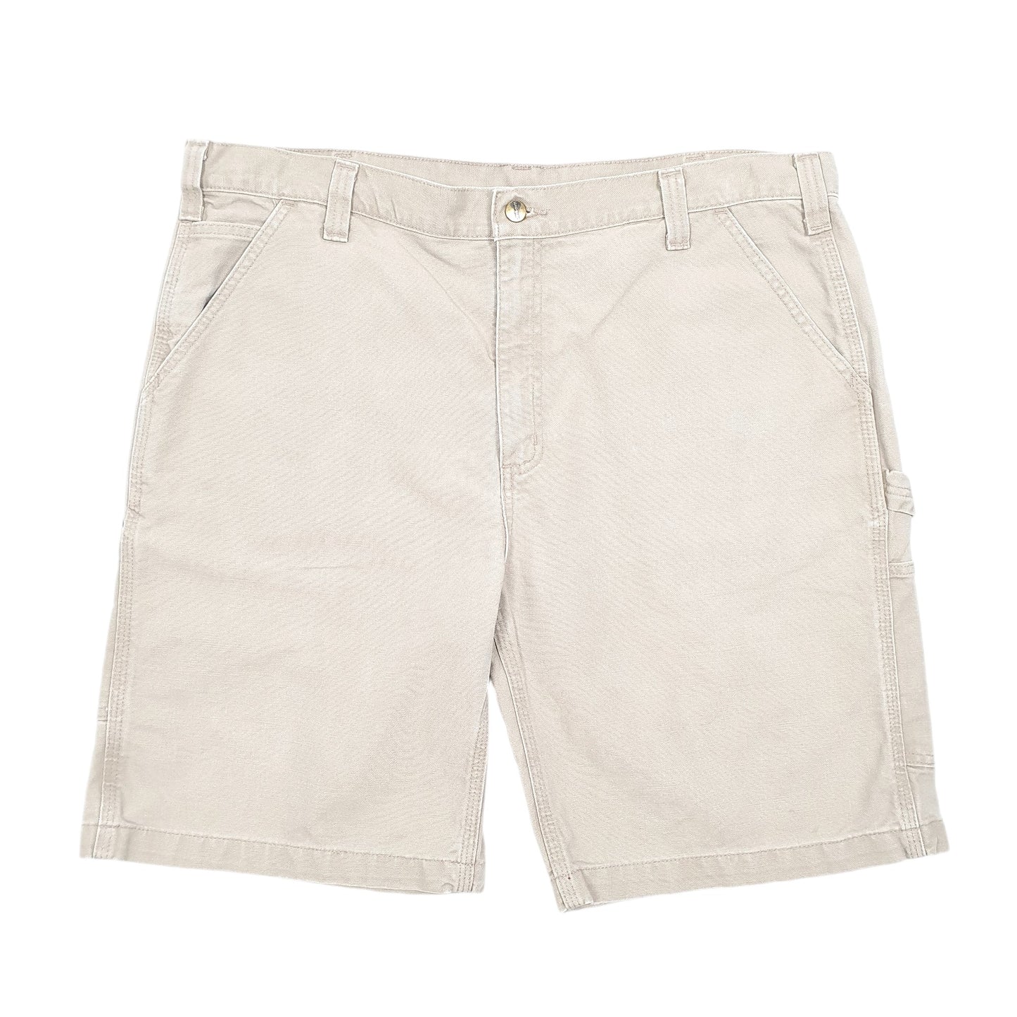 Mens Beige Carhartt Workwear 100246 Relaxed Carpenter Shorts