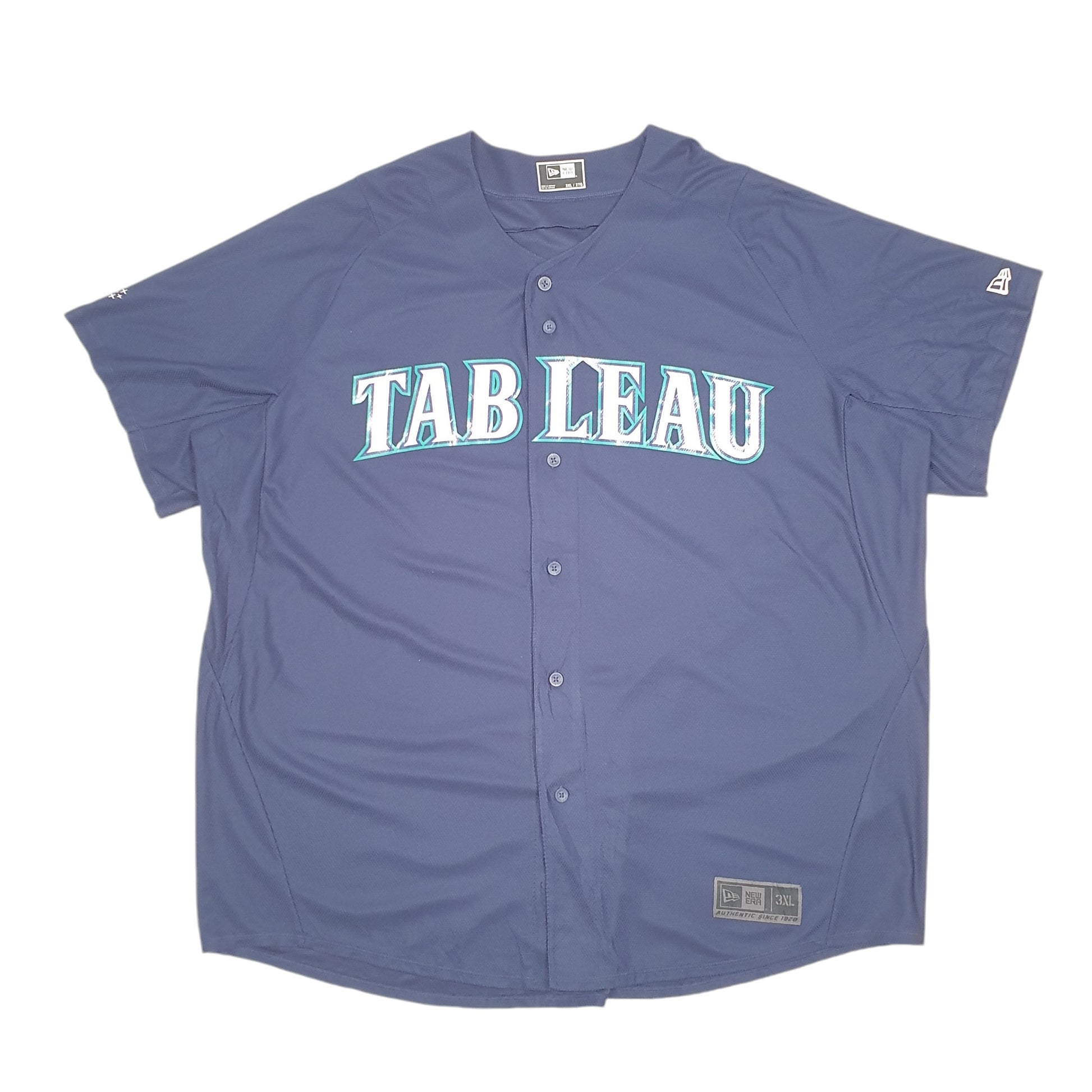 Mens Navy New Era MLB Baseball Jersey Tableau Operations Analytics Short Sleeve T Shirt