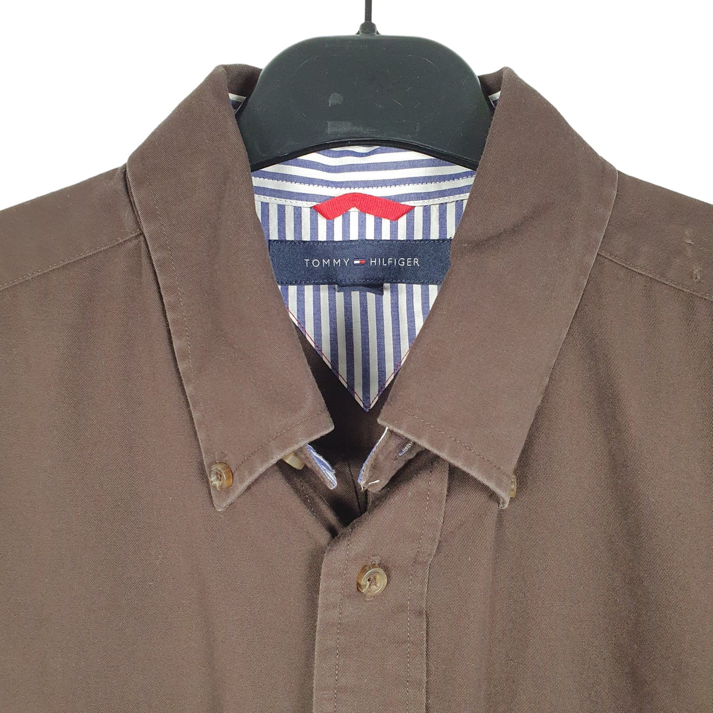 Mens Brown Tommy Hilfiger Oxford Long Sleeve Shirt