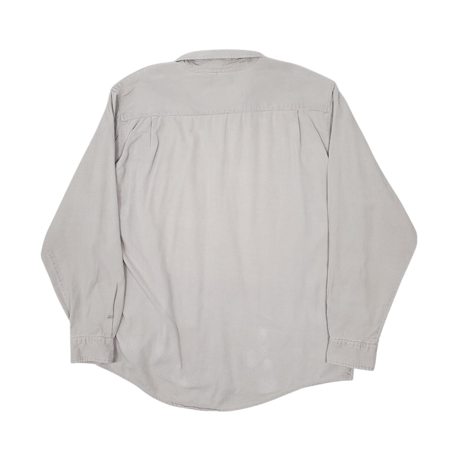 Mens Grey Merona Corduroy Long Sleeve Shirt