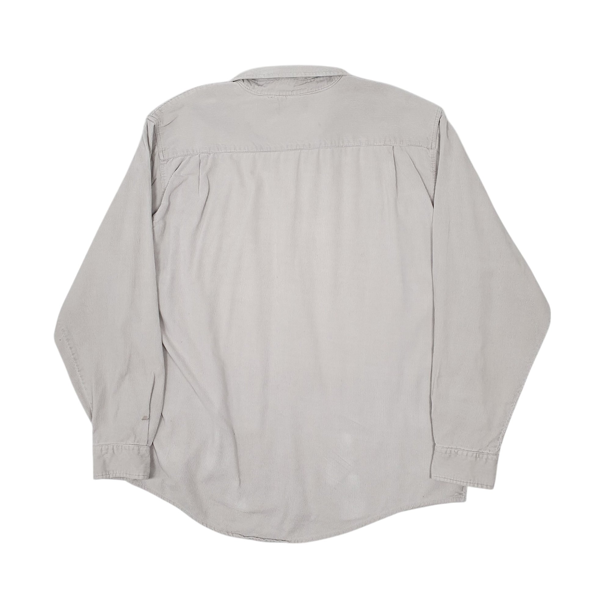 Mens Grey Merona Corduroy Long Sleeve Shirt