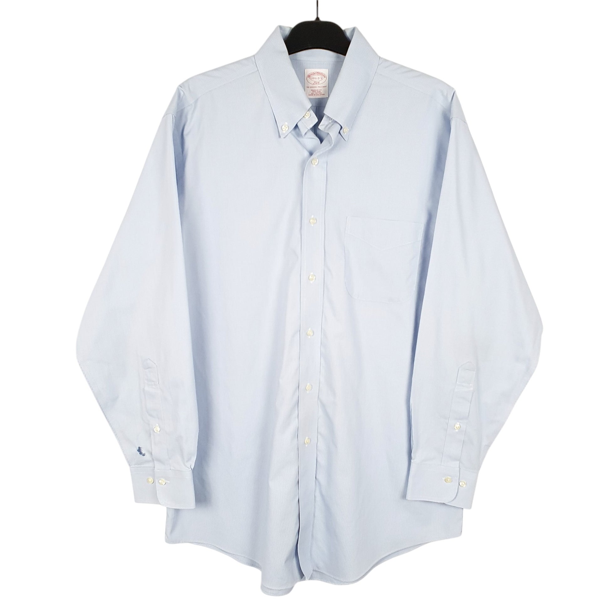 Mens Blue Brooks Brothers Houndstooth Long Sleeve Shirt
