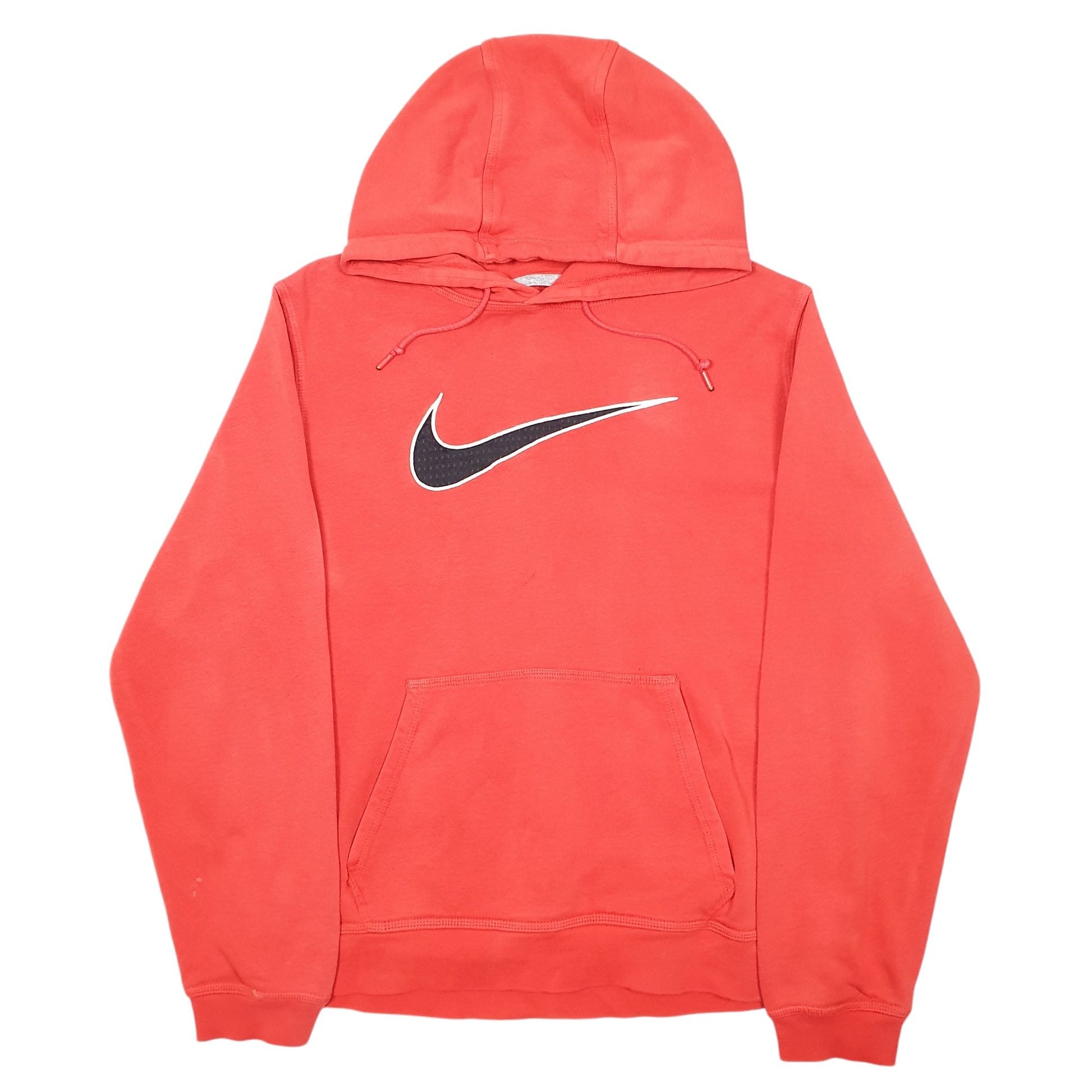 Mens Red Nike Big Swoosh Hoodie Jumper