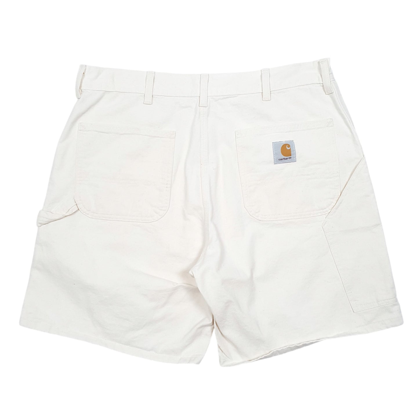 Mens Cream Carhartt Workwear Painter Union Made In USA Carpenter Shorts