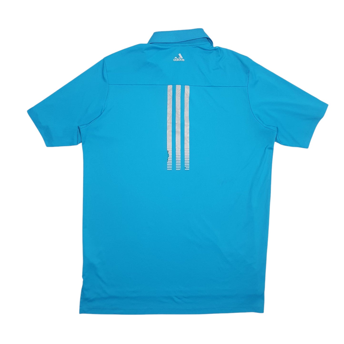 Mens Blue Adidas Golf Active Wear Short Sleeve Polo Shirt