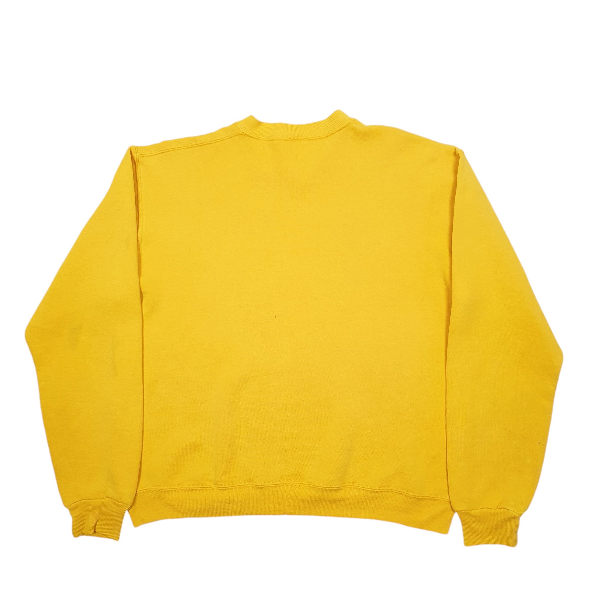 Womens Yellow Russell Athletic Vintage Made In USA Crewneck Jumper