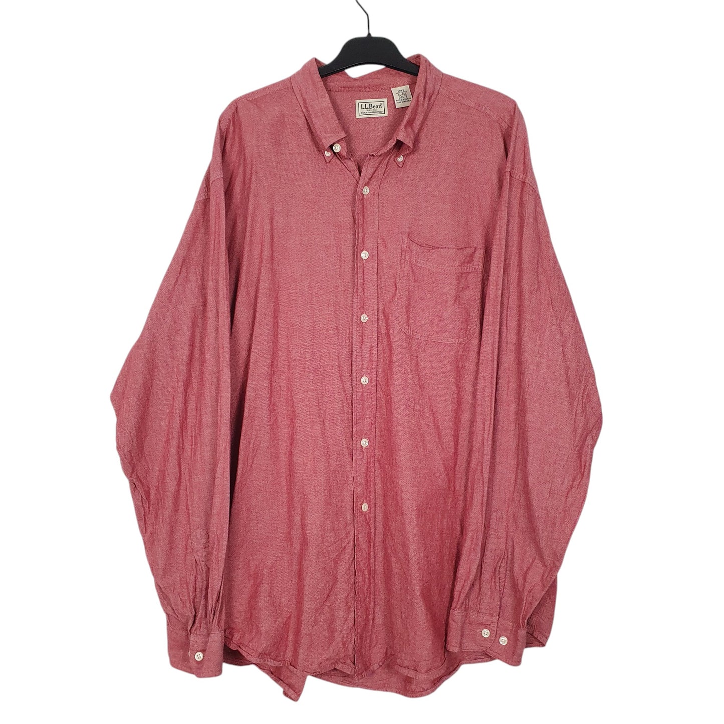 Mens Red L.L.Bean  Long Sleeve Shirt