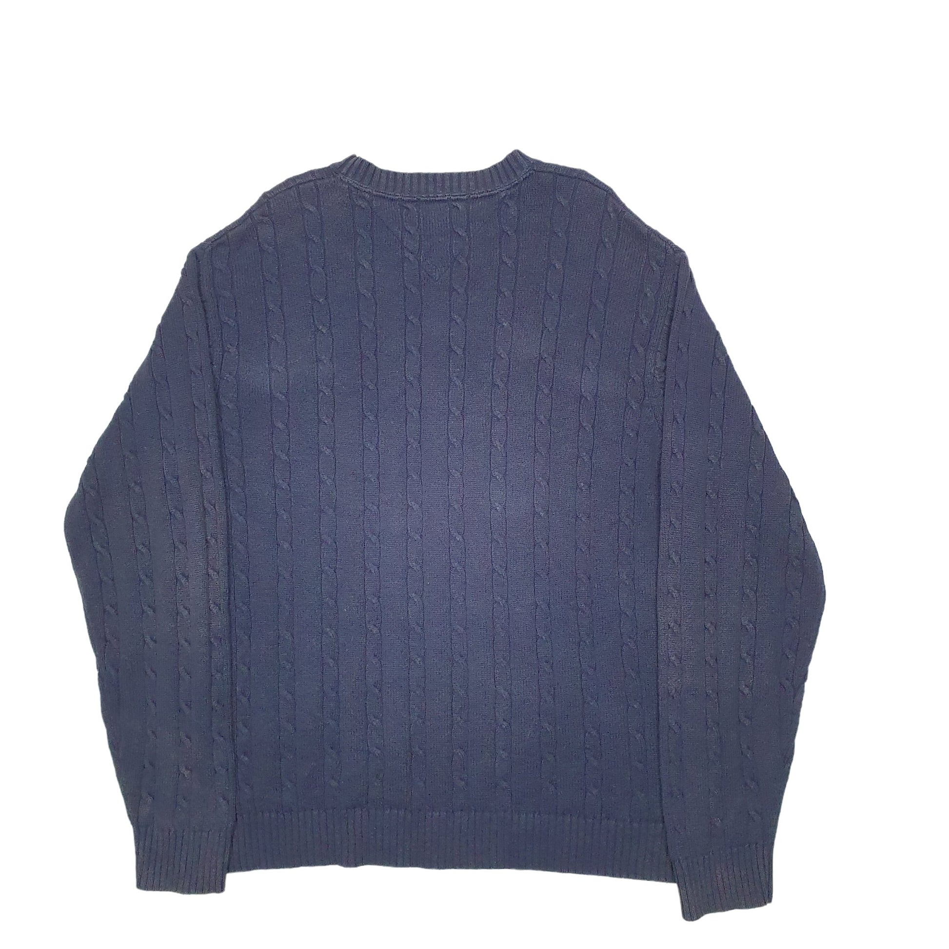 Mens Navy Tommy Hilfiger Knit Crewneck Jumper