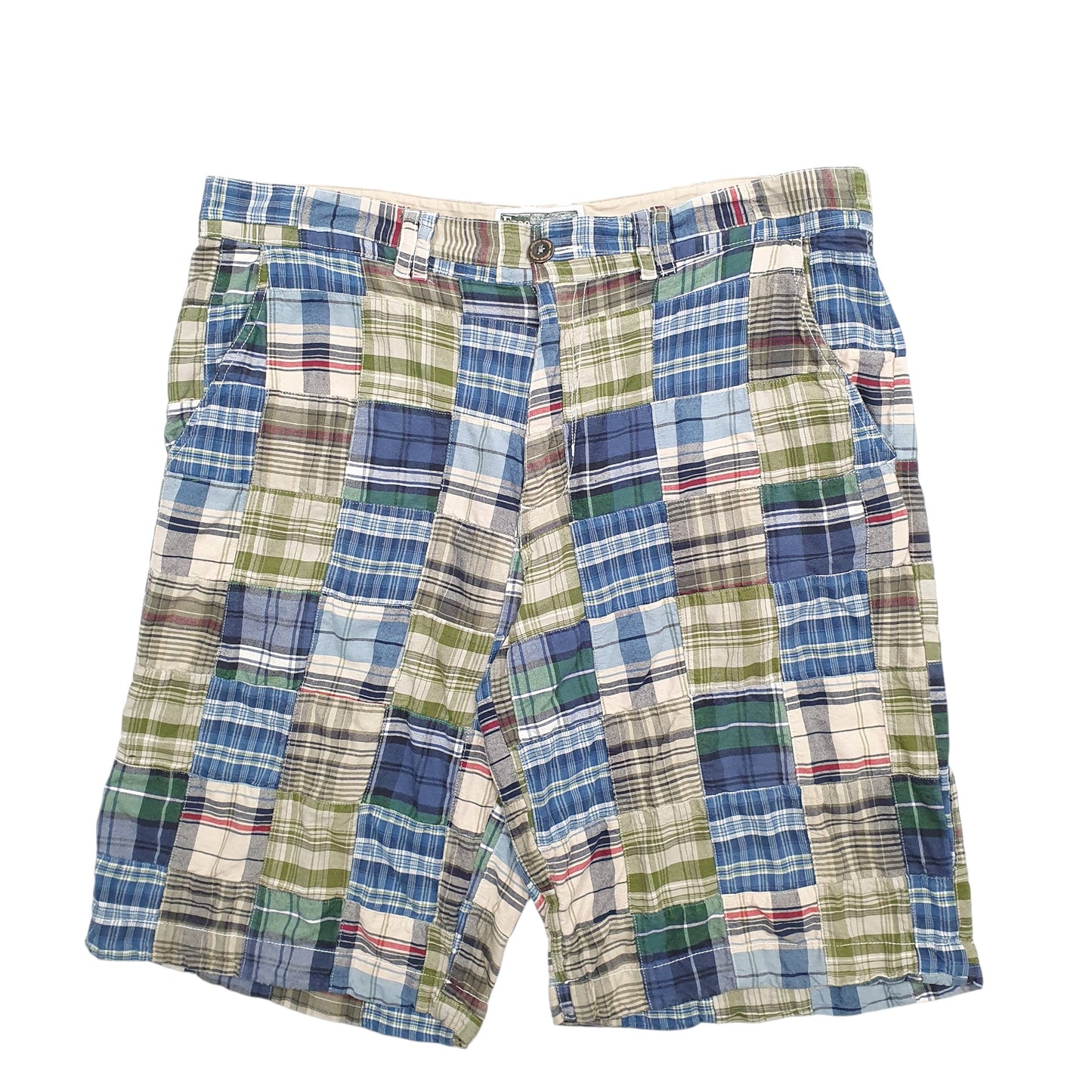 Mens Blue Free Press Madras Ivy League Chino Shorts