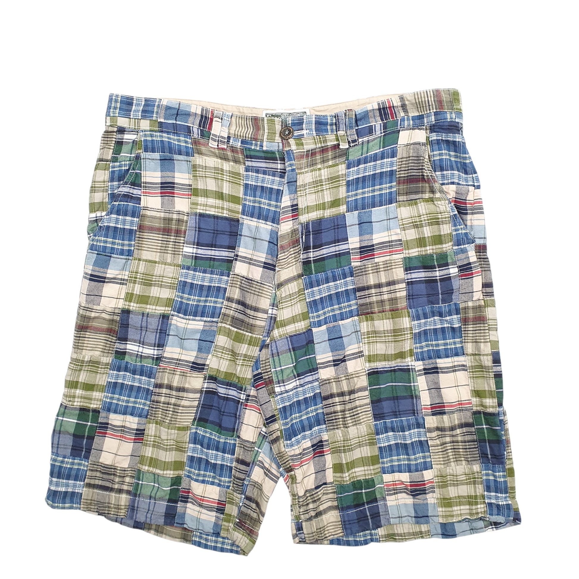 Mens Blue Free Press Madras Ivy League Chino Shorts
