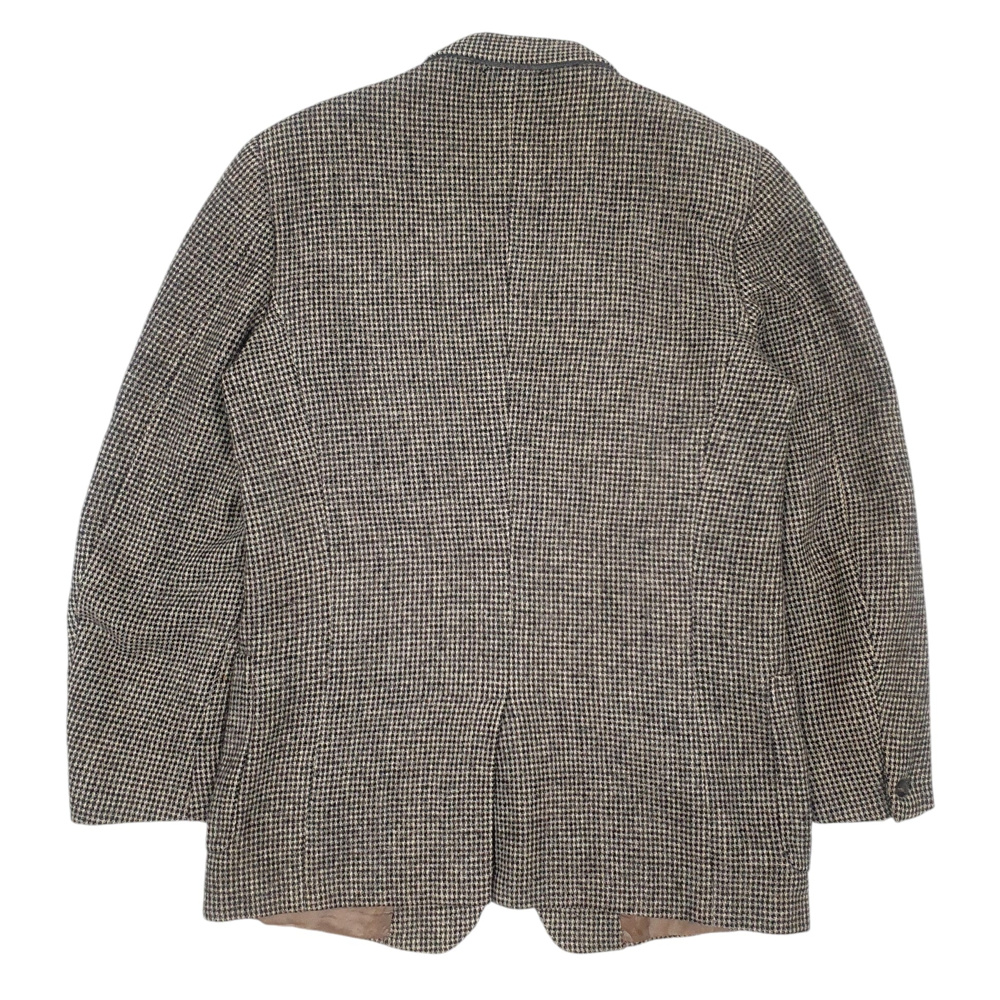 Mens Grey Harris Tweed Made In England Vintage  Coat