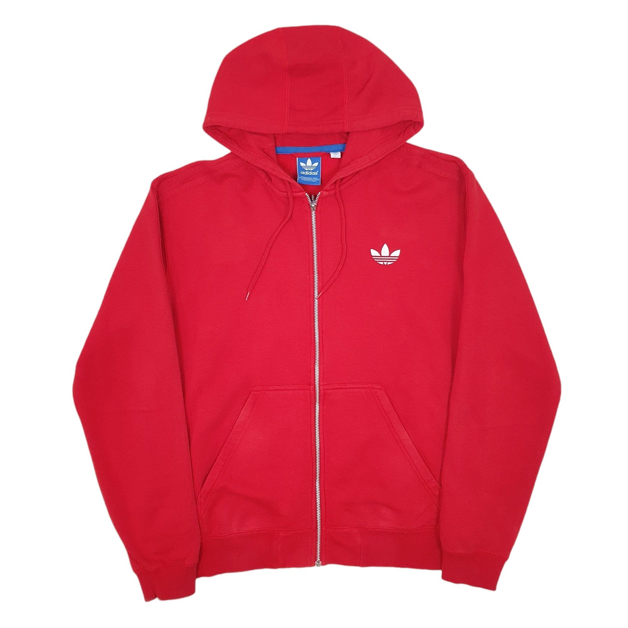 Mens Adidas Red Full Zip Jumper L Bundl Clothing