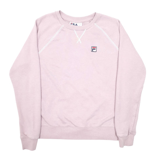 Womens Pink Fila Raglan Crewneck Jumper