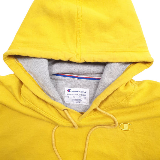 Mens Yellow Champion  Hoodie Jumper