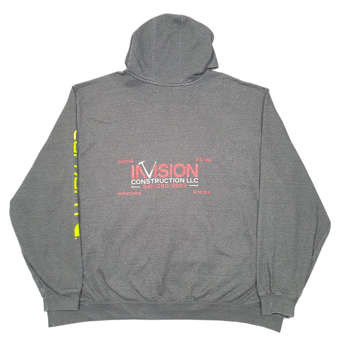 Mens Grey Carhartt Workwear Invision Construction Hoodie Jumper