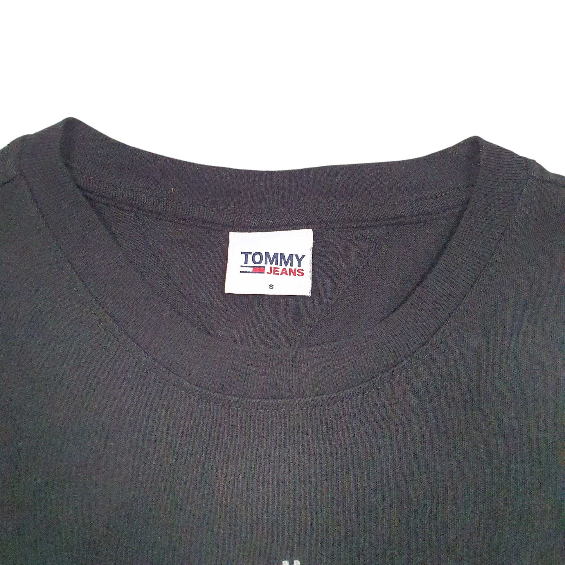 Mens Black Tommy Hilfiger Jeans Short Sleeve T Shirt