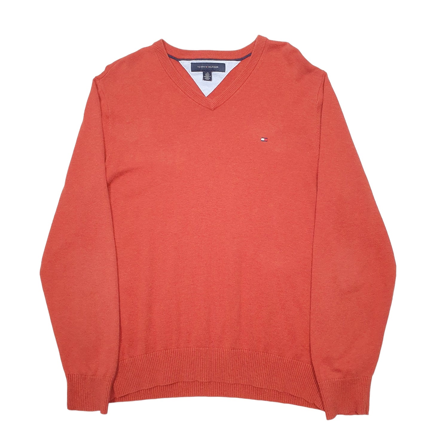 Mens Orange Tommy Hilfiger Knit Crewneck Jumper