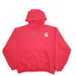Mens Red Carhartt Spellout Hoodie Jumper
