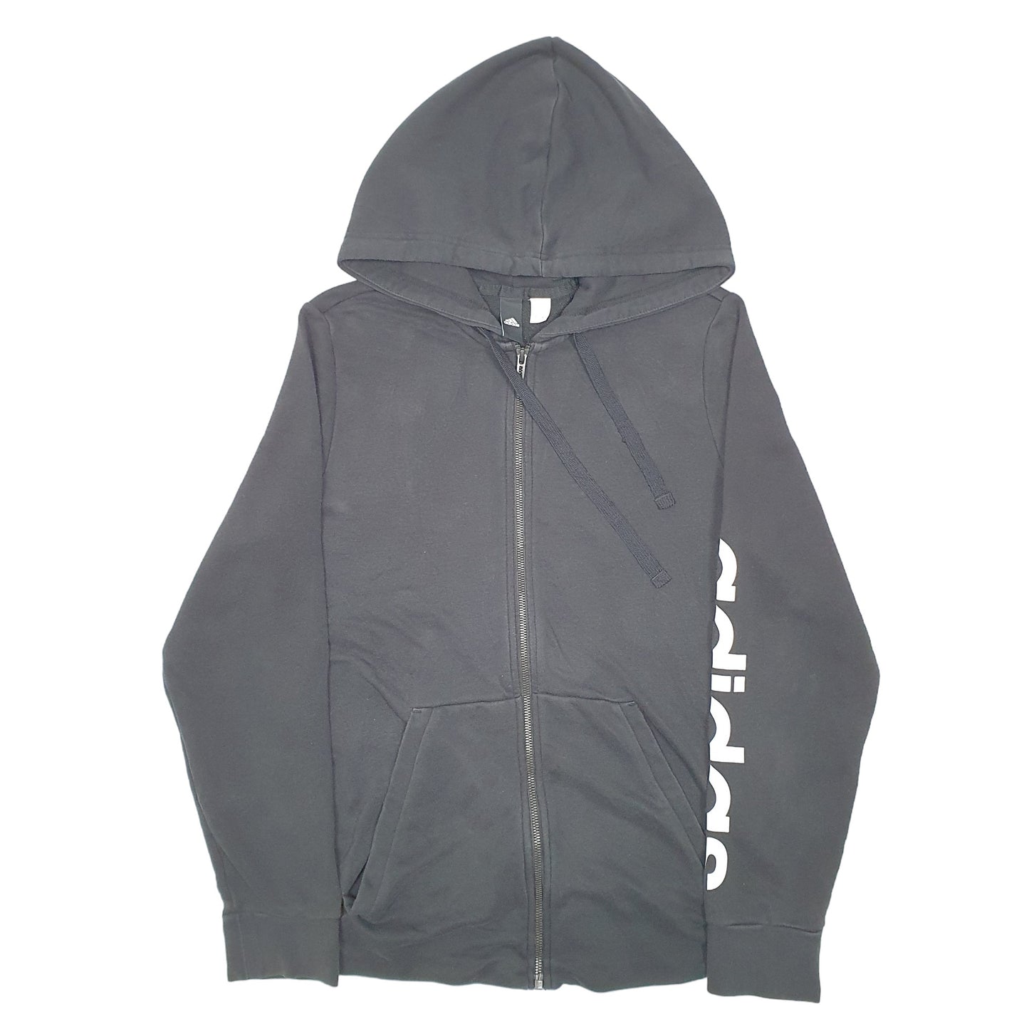 Womens Black Adidas Hoodie Full Zip Jumper