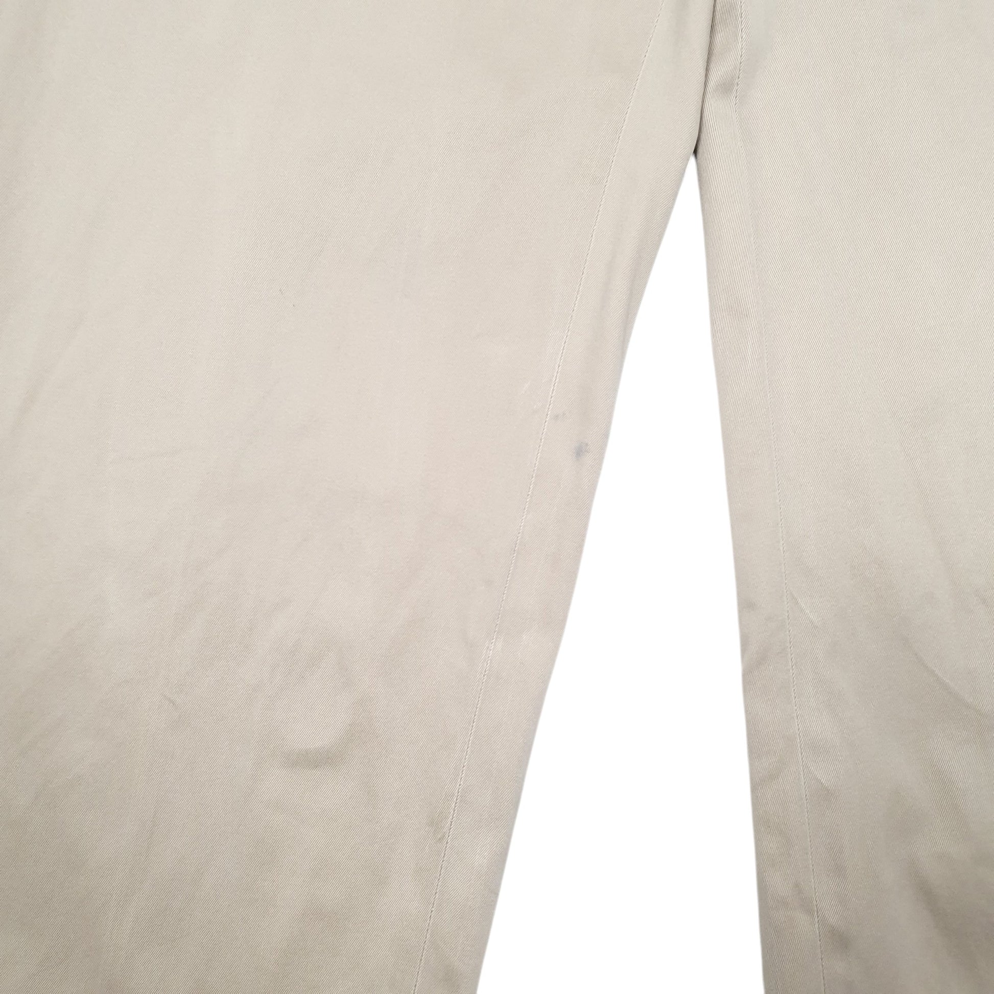 Mens Beige Polo Ralph Lauren Vintage Double Pleated Chino Trousers