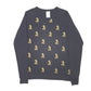 Mens Black Disney Mickey Mouse Raglan Crewneck Jumper