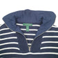 Womens Navy Lauren Ralph Lauren Knit Nautical Stripe Sailing Yachting Quarter Zip Jumper