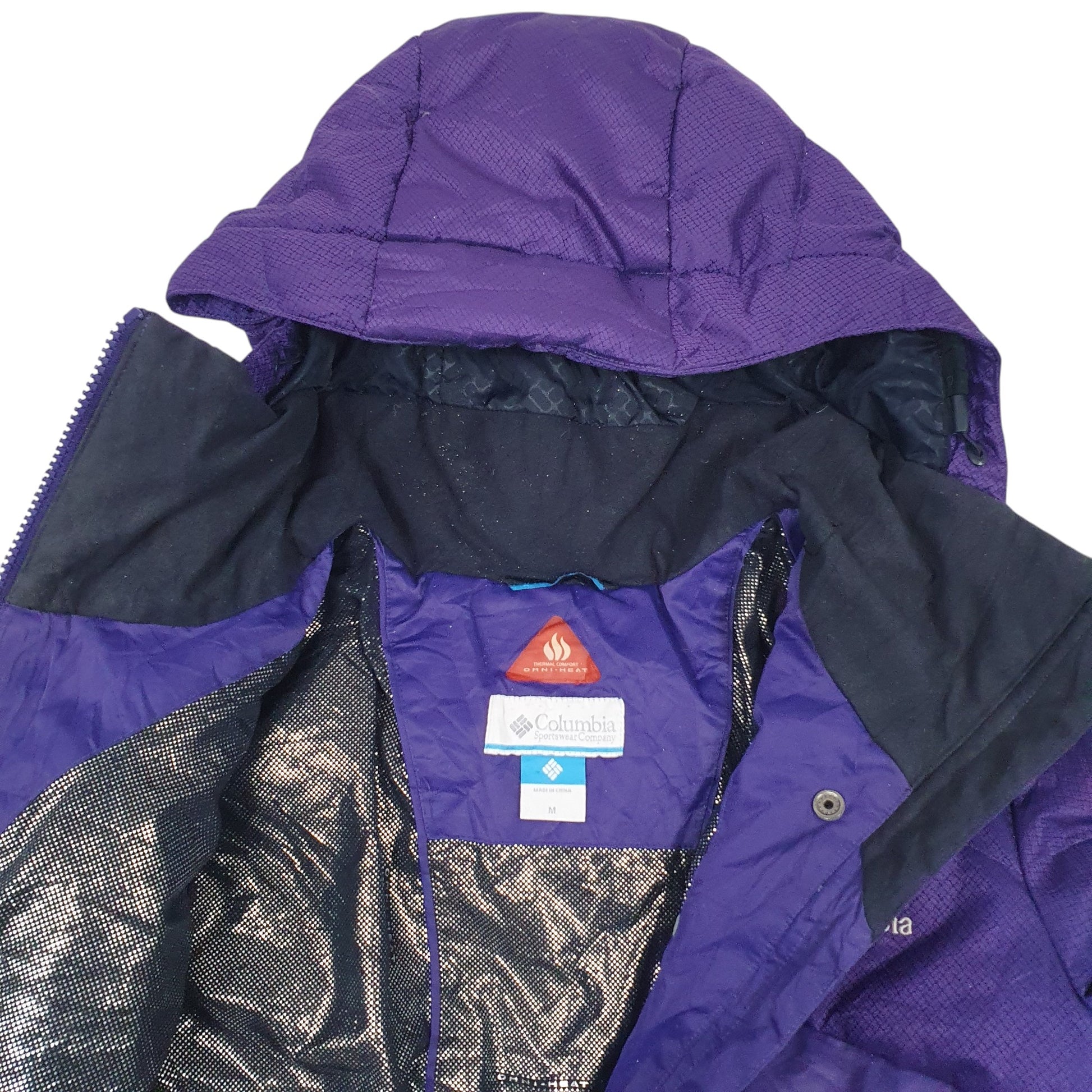 Womens Purple Columbia Sportswear Company Omni-Heat Full Zip Coat