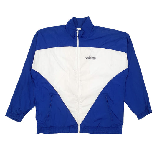 Mens Blue Adidas Vintage 00s Crewneck Coat