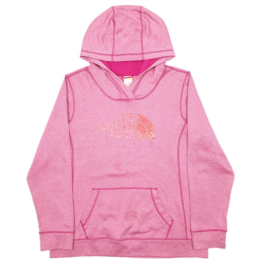 Womens Pink The North Face Spellout Hoodie Jumper