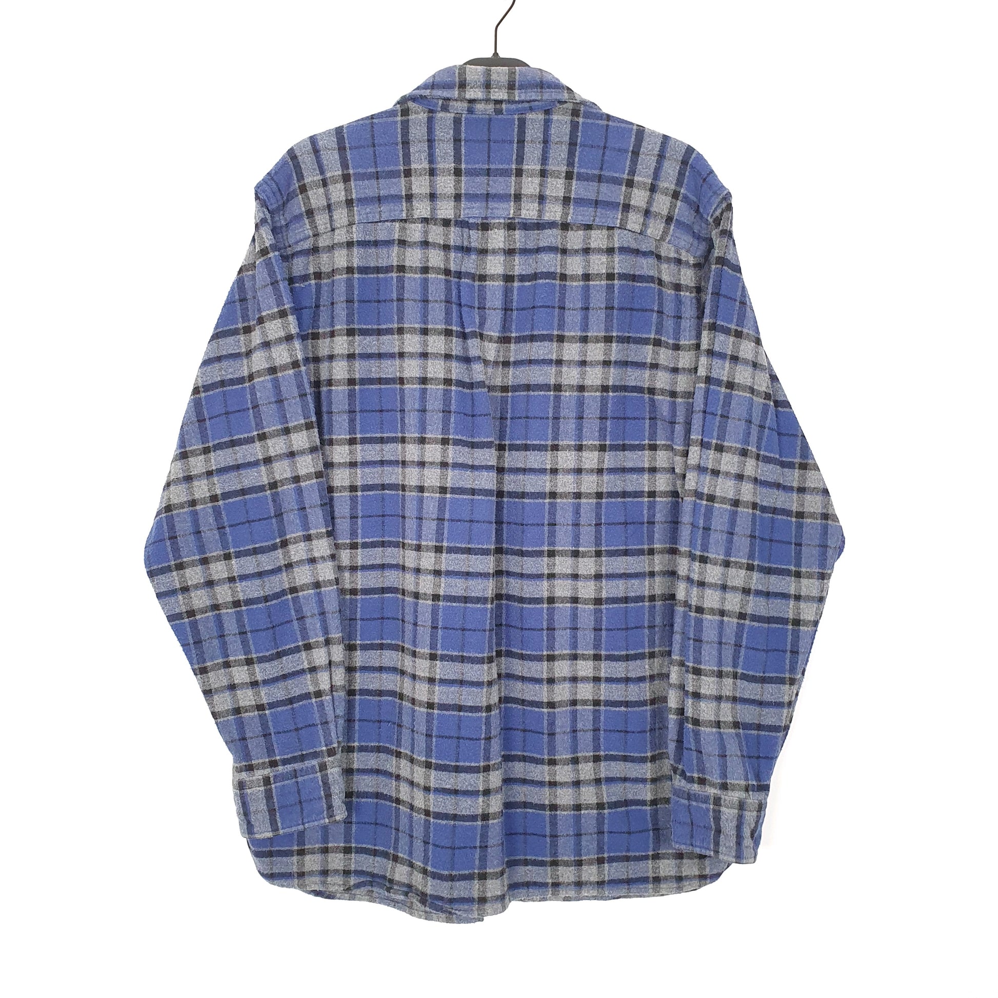 Mens Blue L.L.Bean Chamois Overshirt Long Sleeve Shirt