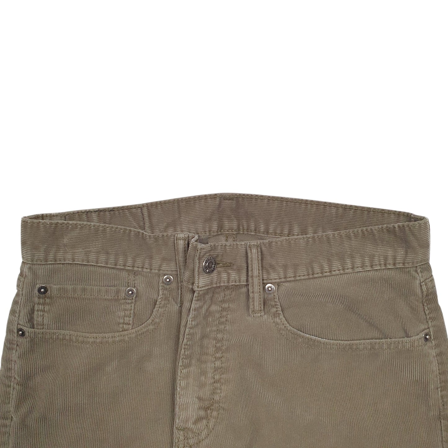 Mens Khaki Levis 514 Corduroy Trousers