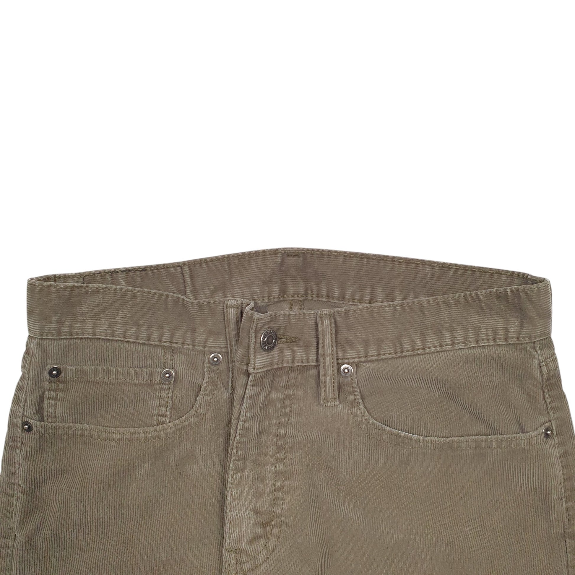Mens Khaki Levis 514 Corduroy Trousers