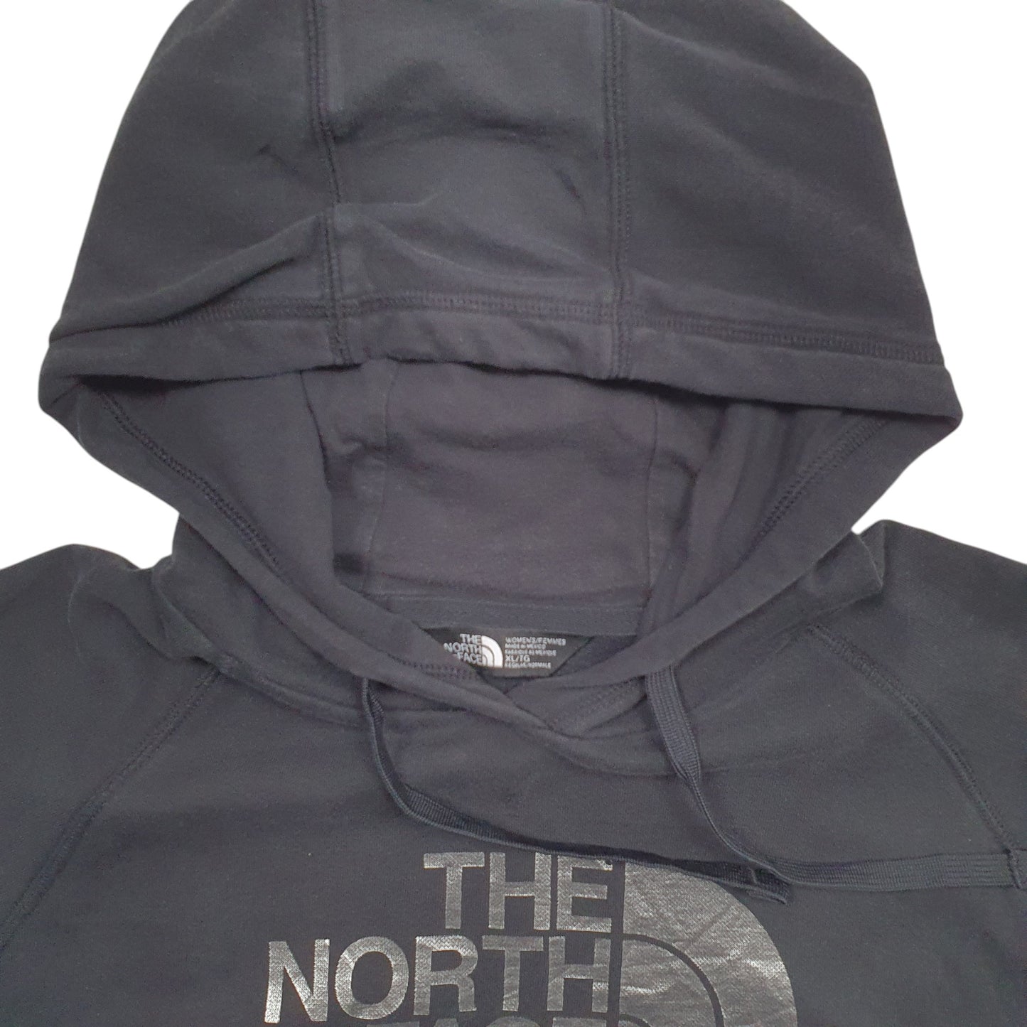 Womens Black The North Face Spellout Hoodie Jumper