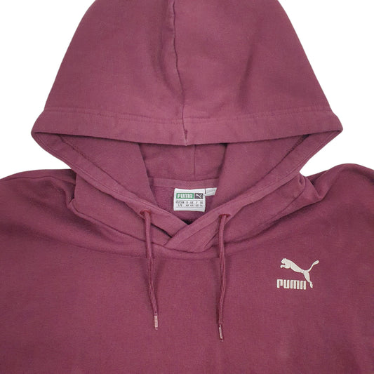 Womens Burgundy Puma  Hoodie Jumper