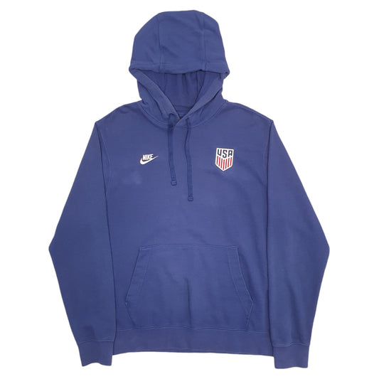 Mens Blue Nike USA Hoodie Jumper