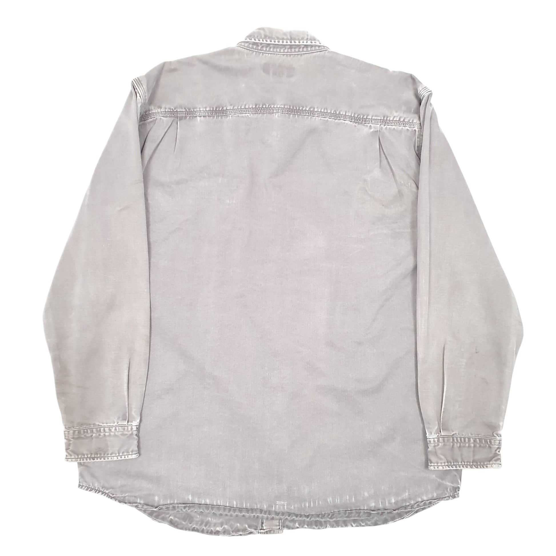 Mens Grey Carhartt Workwear Heavy Long Sleeve Shirt