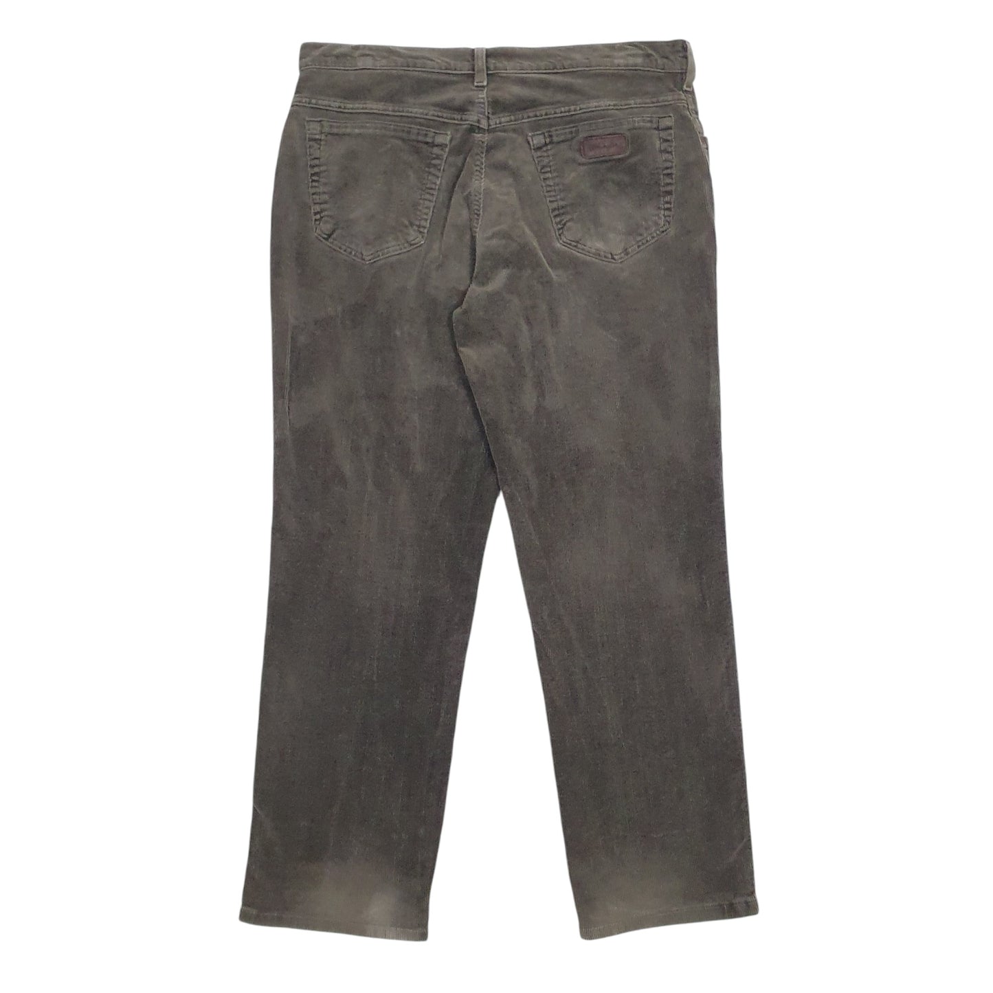 Mens Khaki Wrangle Texas Stretch Corduroy Trousers