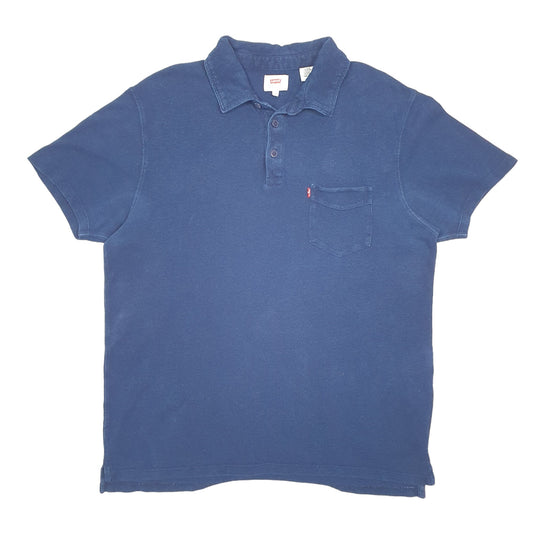 Mens Navy Levis  Short Sleeve Polo Shirt