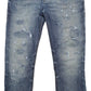 Womens Navy Diesel Distressed Casual JeansW30 L32