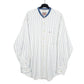 Mens White Nautica Grandad Collar Long Sleeve Shirt