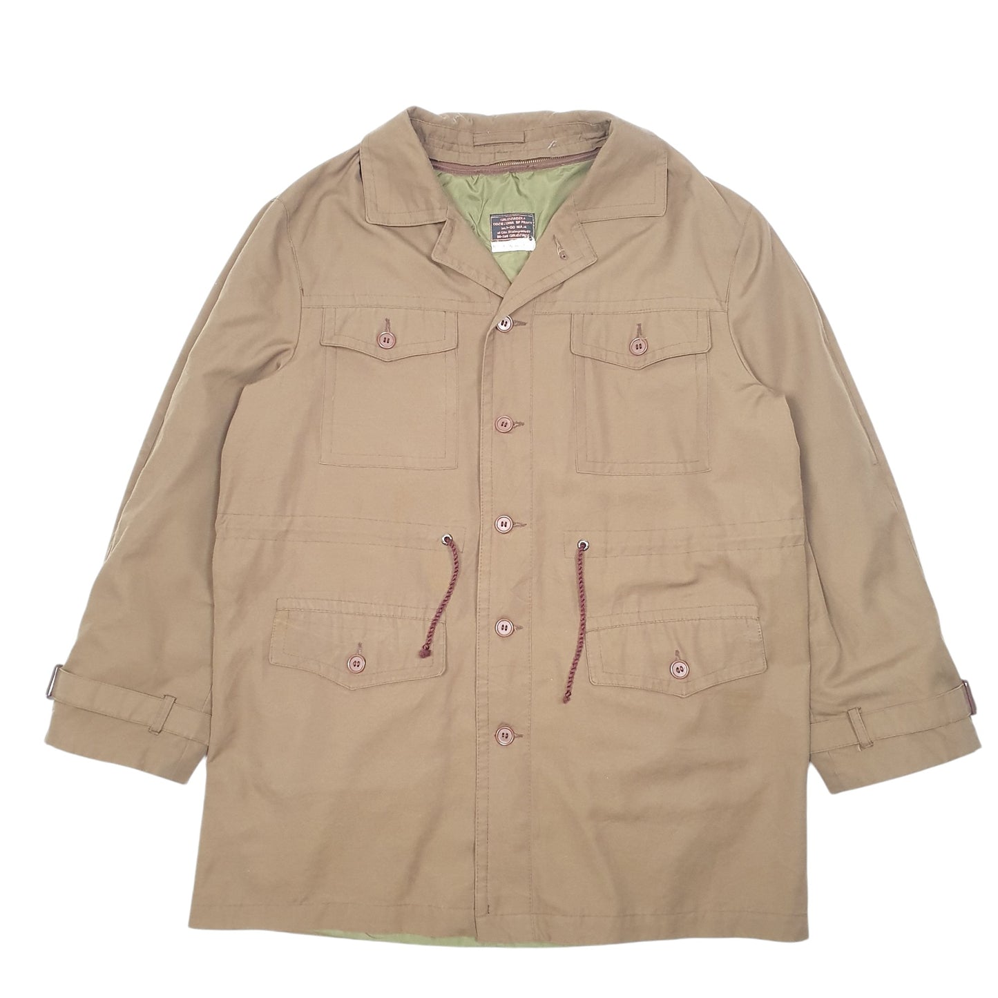 Mens Khaki Unbranded Vintage Polish Military With Liner  Coat