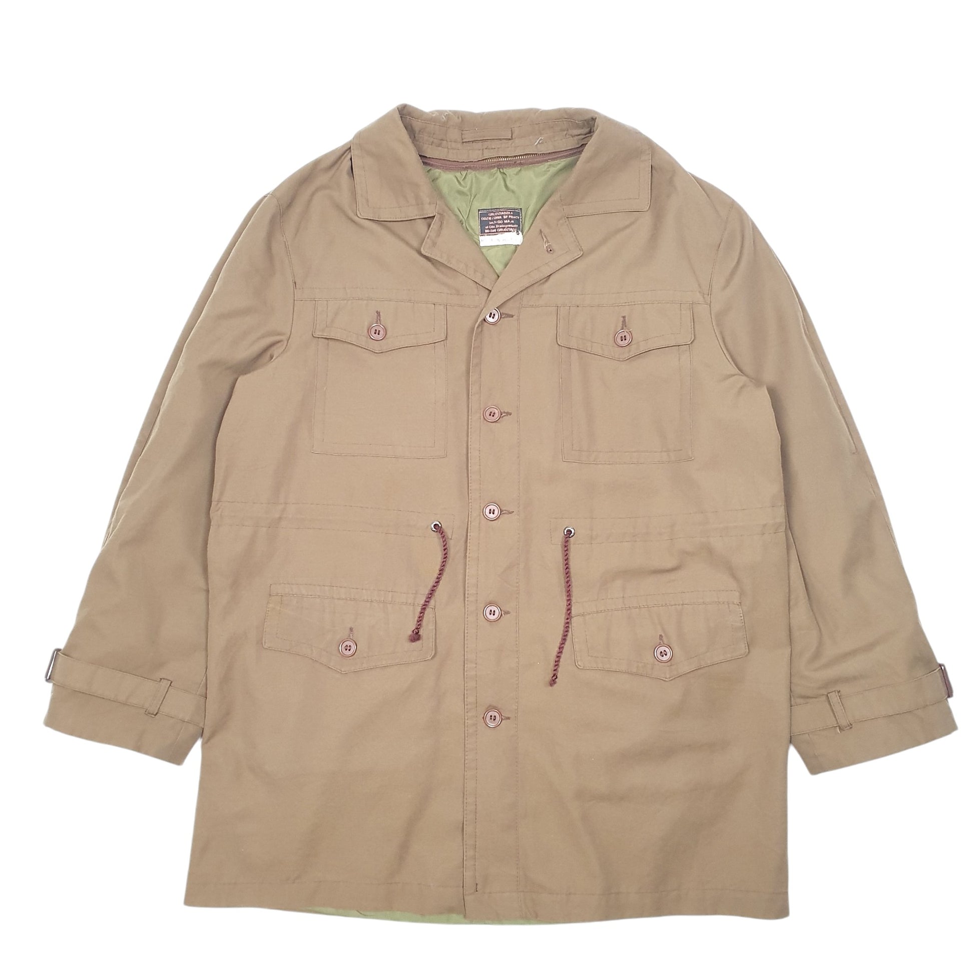 Mens Khaki Unbranded Vintage Polish Military With Liner  Coat