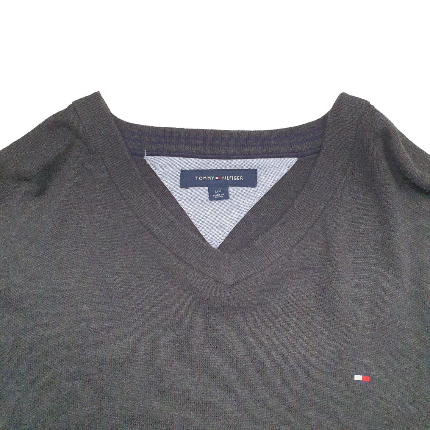 Mens Grey Tommy Hilfiger Knit Crewneck Jumper