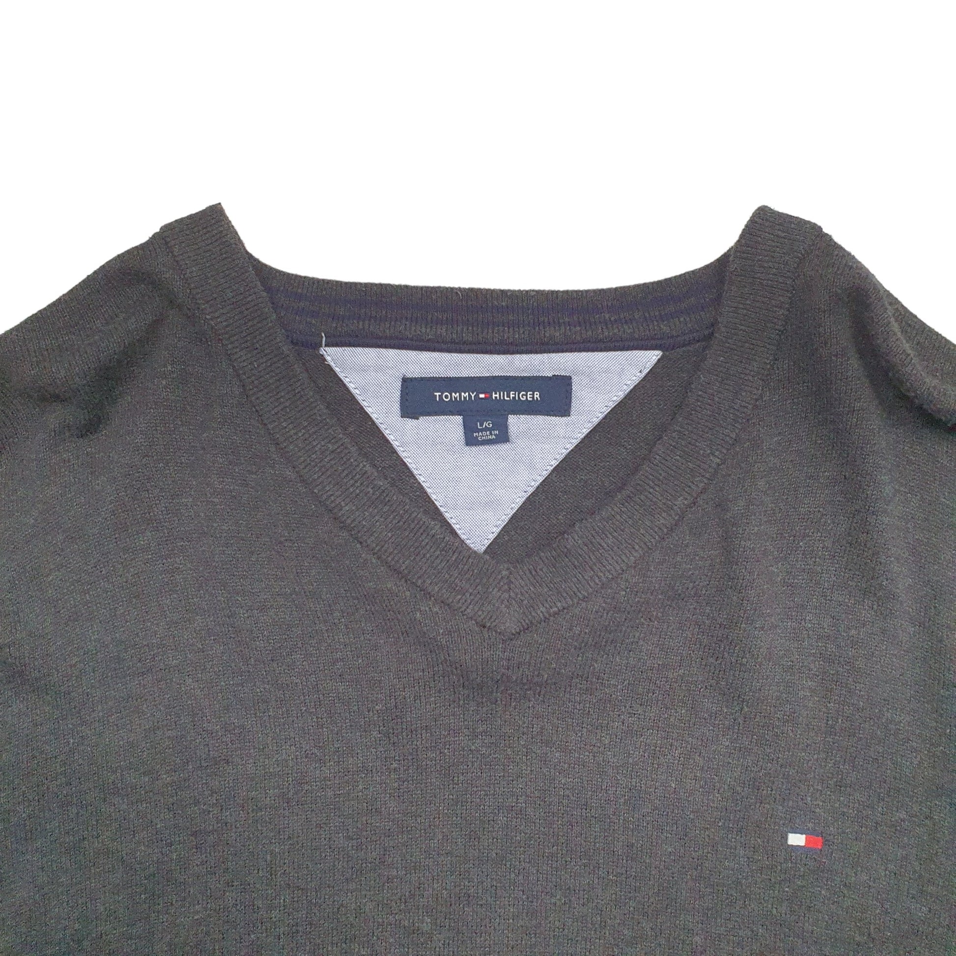 Mens Grey Tommy Hilfiger Knit Crewneck Jumper
