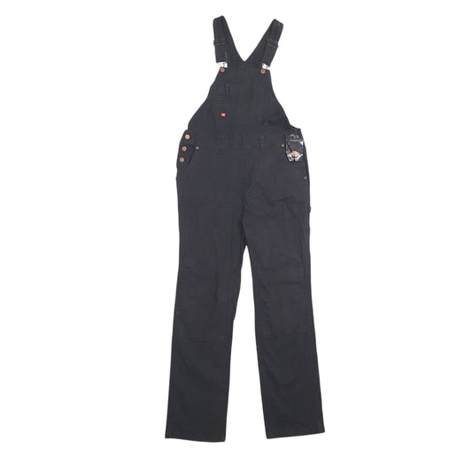 Womens Black Dickies Denim Overalls Bib Dungaree Trousers