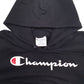 Mens Black Champion Spellout Hoodie Jumper