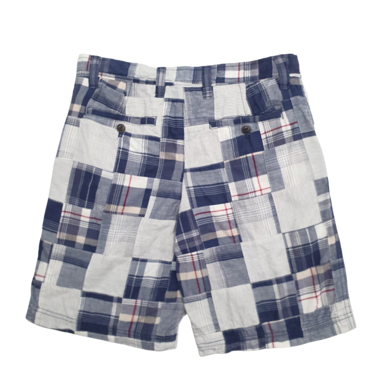 Mens Blue Izod Madras Ivy League Chino Shorts