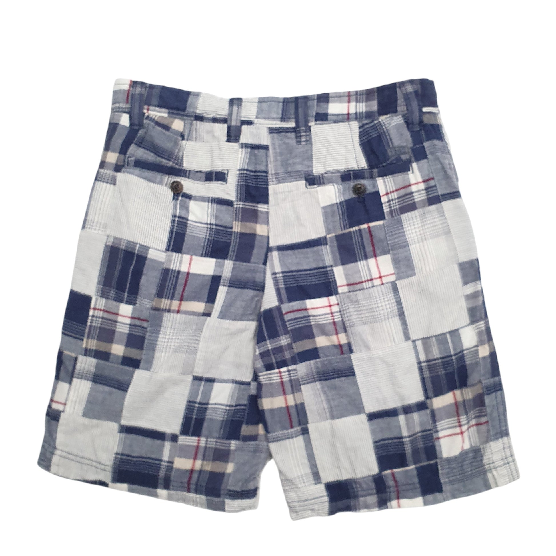 Mens Blue Izod Madras Ivy League Chino Shorts